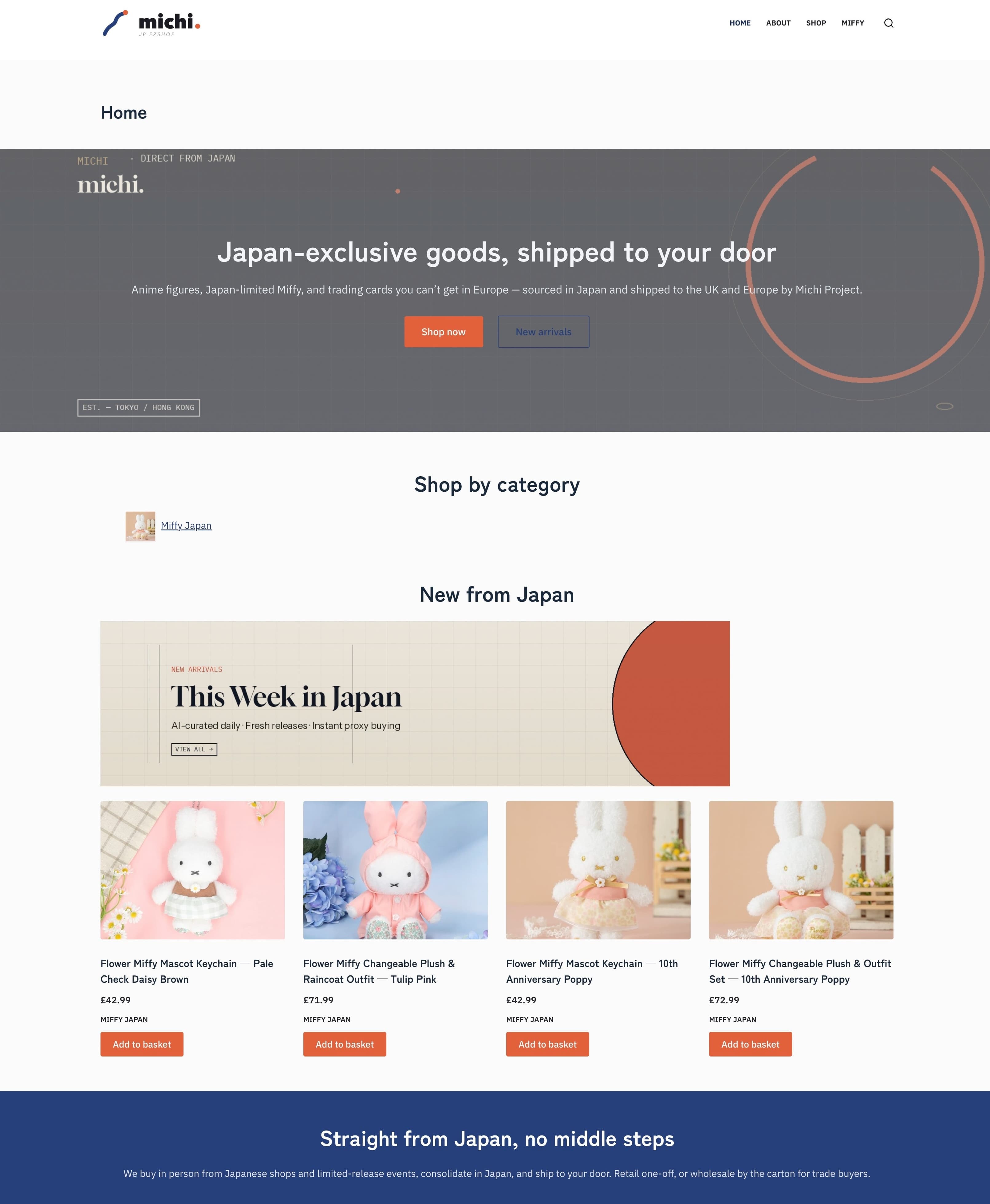Michi eShop — Japan-exclusive goods shipped to your door